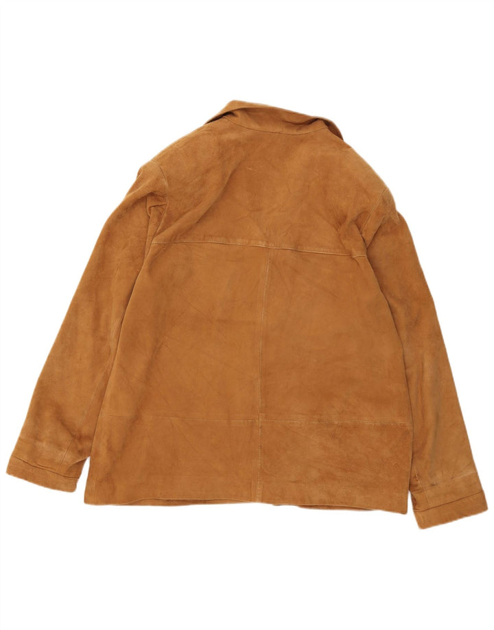 Vintage Damen Wildlederjacke UK 14 Large Beige