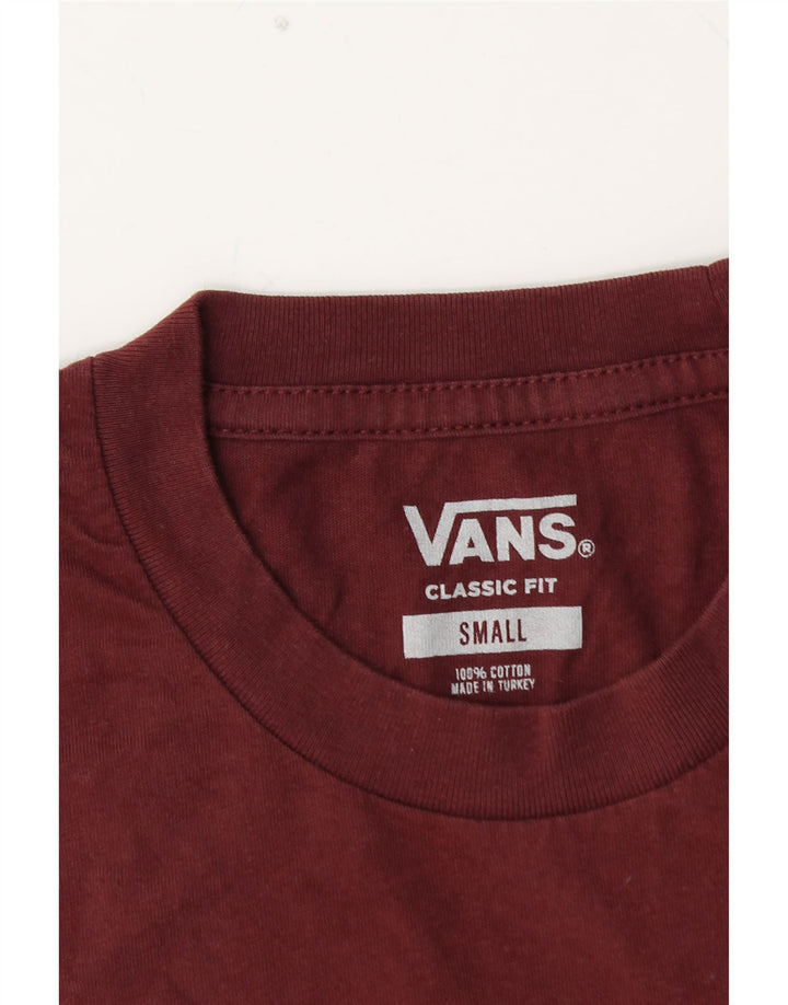 VANS Herren-T-Shirt mit klassischer Passform, klein, kastanienbraune Baumwolle