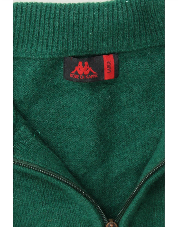 Kappa Herren-Pullover mit Reißverschluss am Hals, groß, Grün