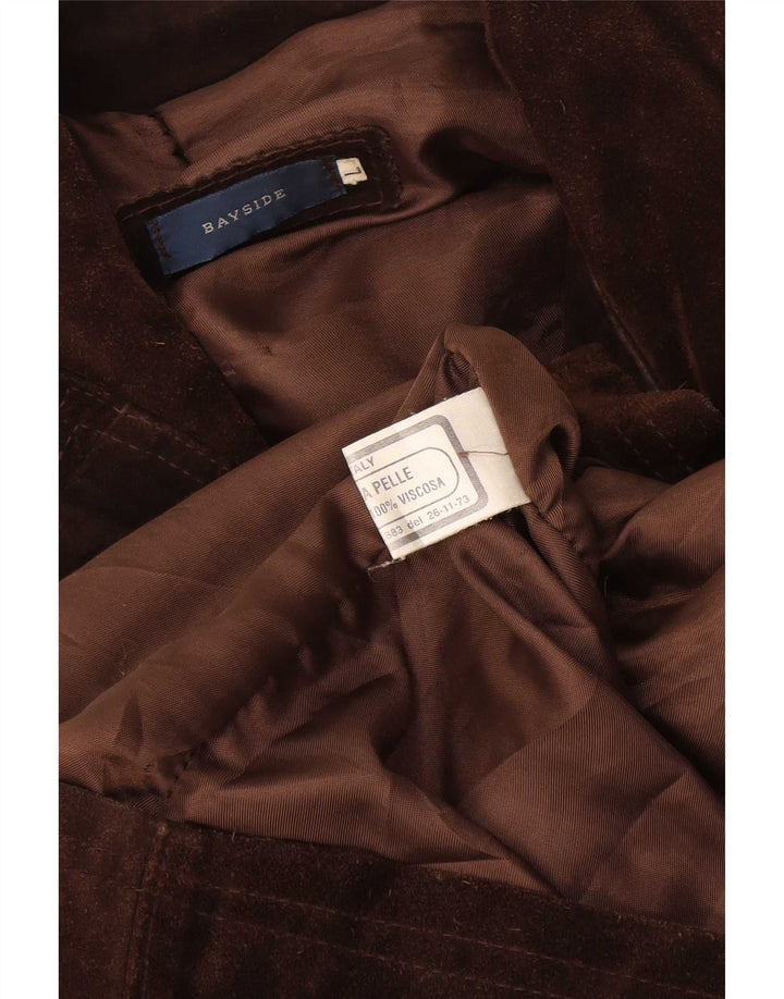 Bayside Herren Wildlederjacke UK 40 Großes braunes Leder