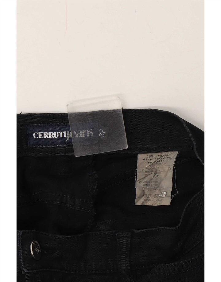Cerruti 1881 Damen Bootcut Jeans W32 L29 Marineblau Baumwolle