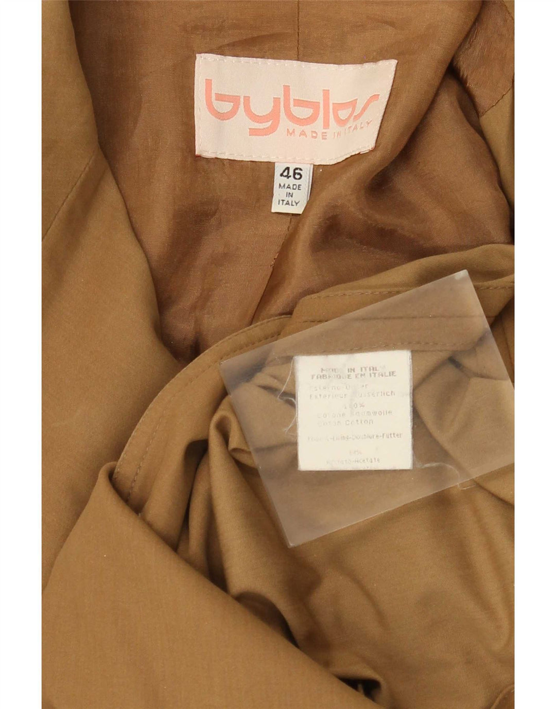 Byblos Damen-Militär-Zweireiher-Blazer IT 46 Large Beige