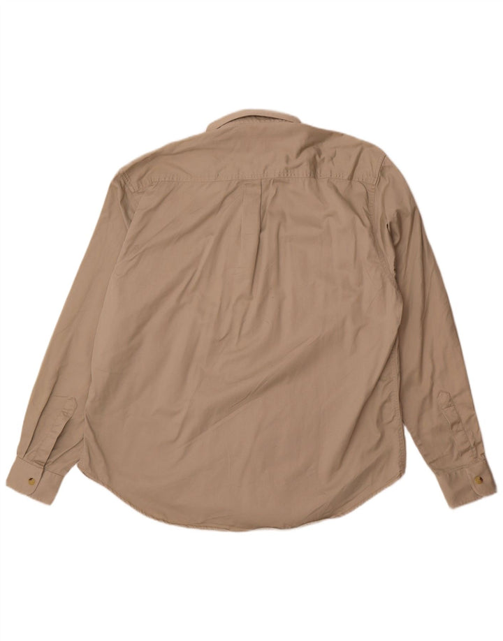 Vintage Herrenhemd Größe 44/46 XL Beige Baumwolle