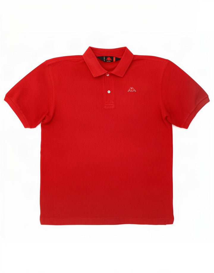 Kappa Herren-Poloshirt, große rote Baumwolle