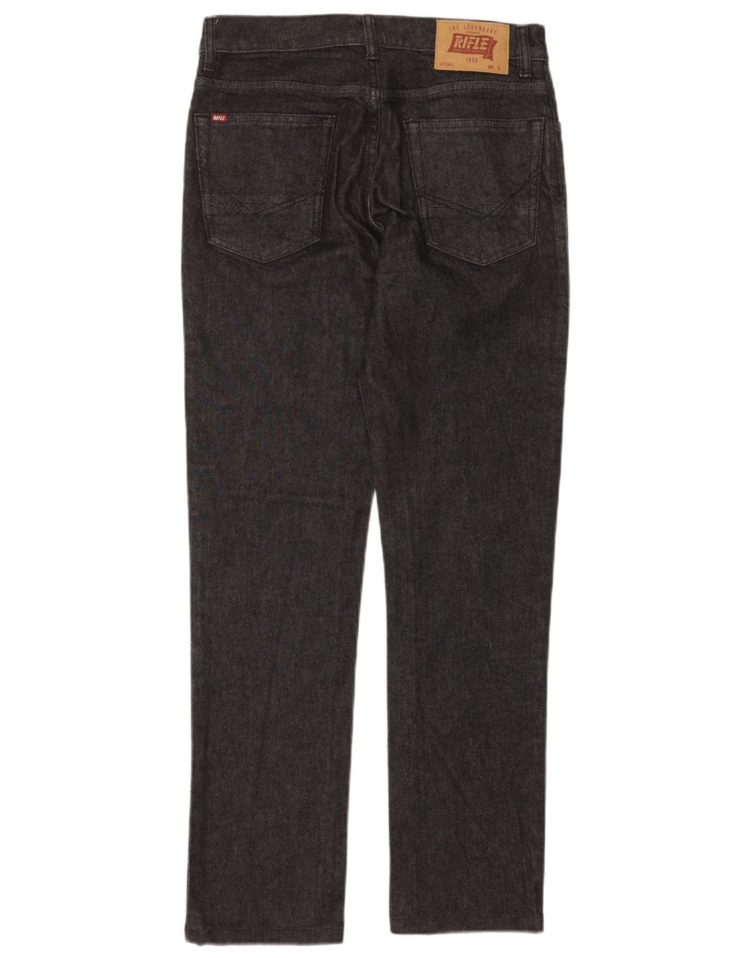 RIFLE Damen Bruce Regular Straight Jeans W31 L32 Schwarze Baumwolle