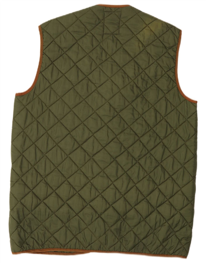 Vintage Herren Steppweste UK 40 Large Grün