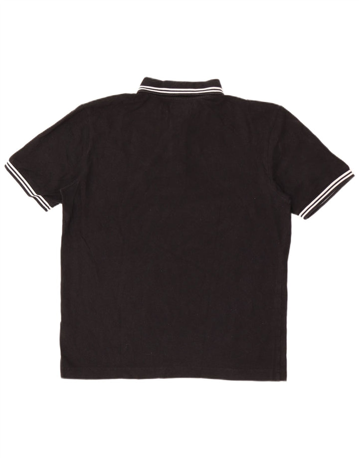 Kappa Herren-Poloshirt, groß, schwarze Baumwolle