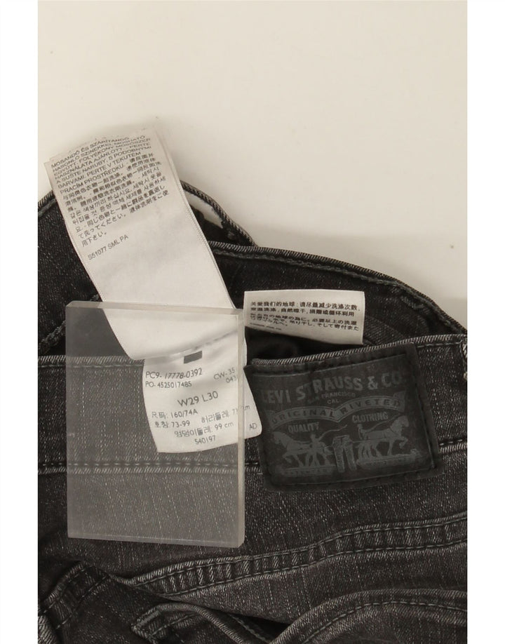 Levi's Damen 710 Super Skinny Jeans W29 L30 Graue Baumwolle