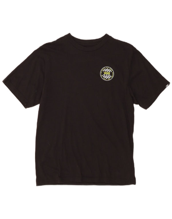Vans Jungen-T-Shirt mit klassischer Passform und Grafik, 14–15 Jahre, XL, schwarze Baumwolle