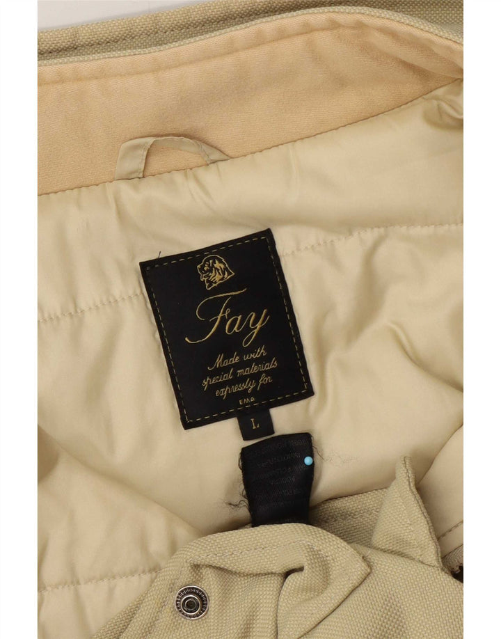 Fay Herren Utility-Jacke UK 40 Large Beige Nylon
