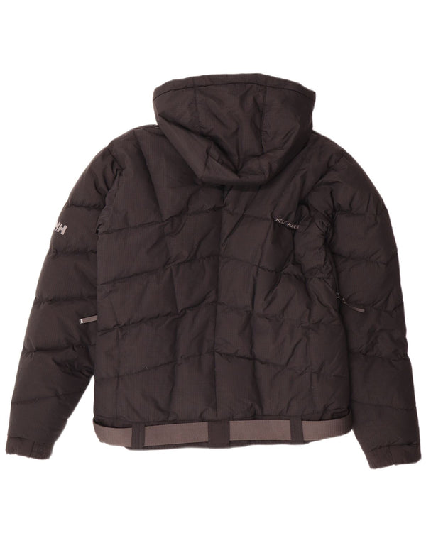 Helly Hansen Herren-Jacke mit Kapuze, gepolstert, UK 38, mittelschwarzes Nylon