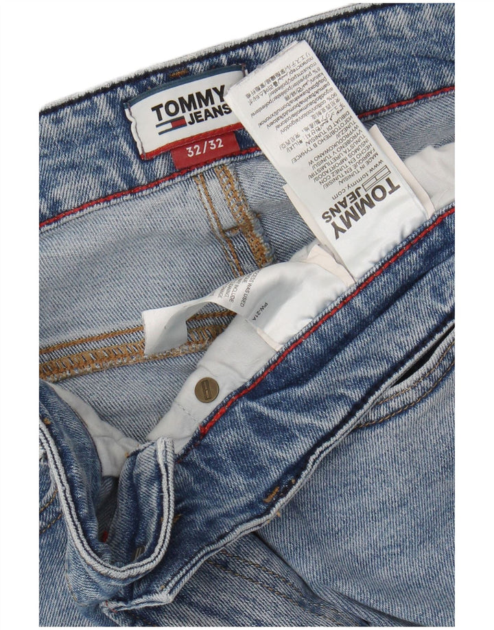 TOMMY HILFIGER Herren Slim Jeans W32 L32 Blaue Baumwolle