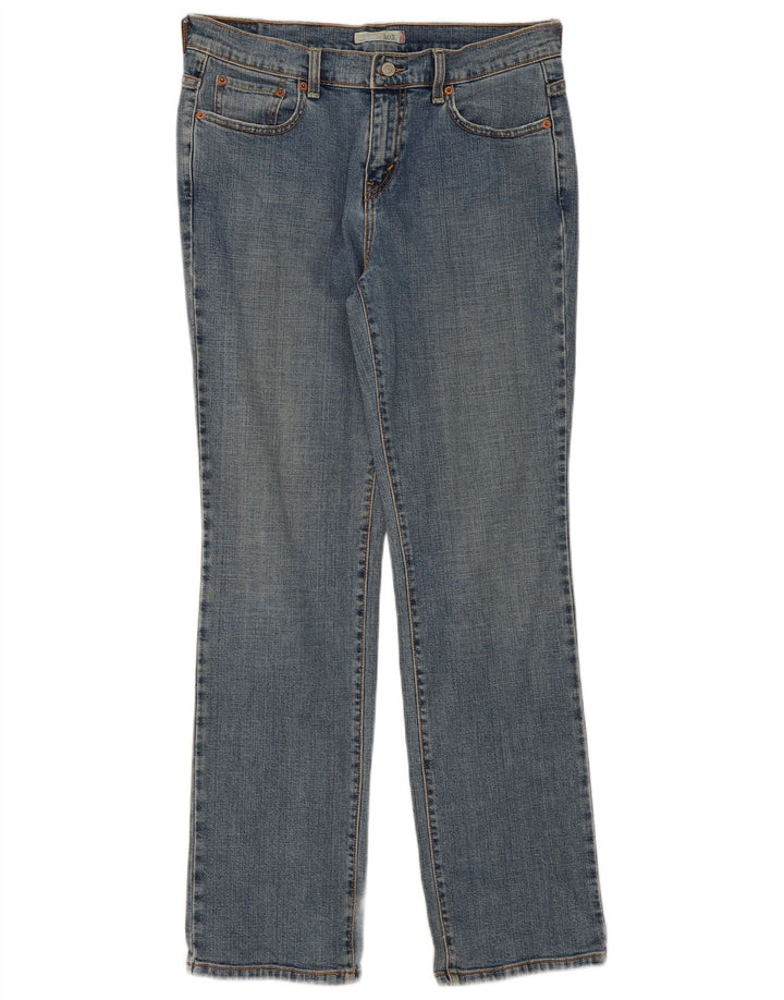 Levi's Damen 505 Straight Jeans US 10 Large W34 L32 Blaue Baumwolle