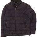 Zara Herren Wattierte Jacke UK 40 Large Marineblau Polyester