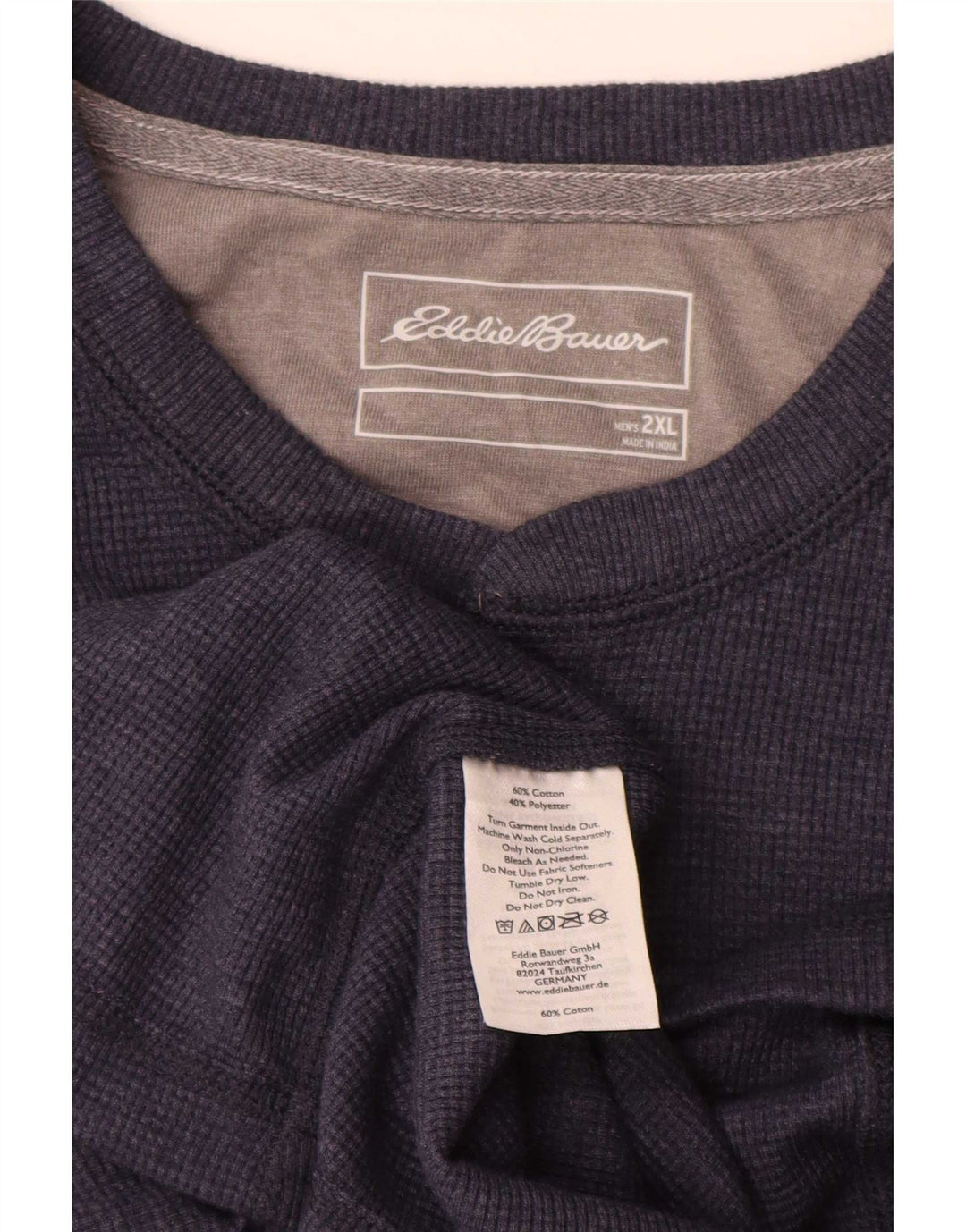 Eddie Bauer Herren Top Langarm 2XL Marineblau Baumwolle