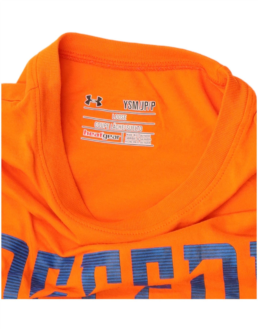 UNDER ARMOUR Jungen lockeres T-Shirt mit Grafik, 7–8 Jahre, Größe S, Orange, Baumwolle