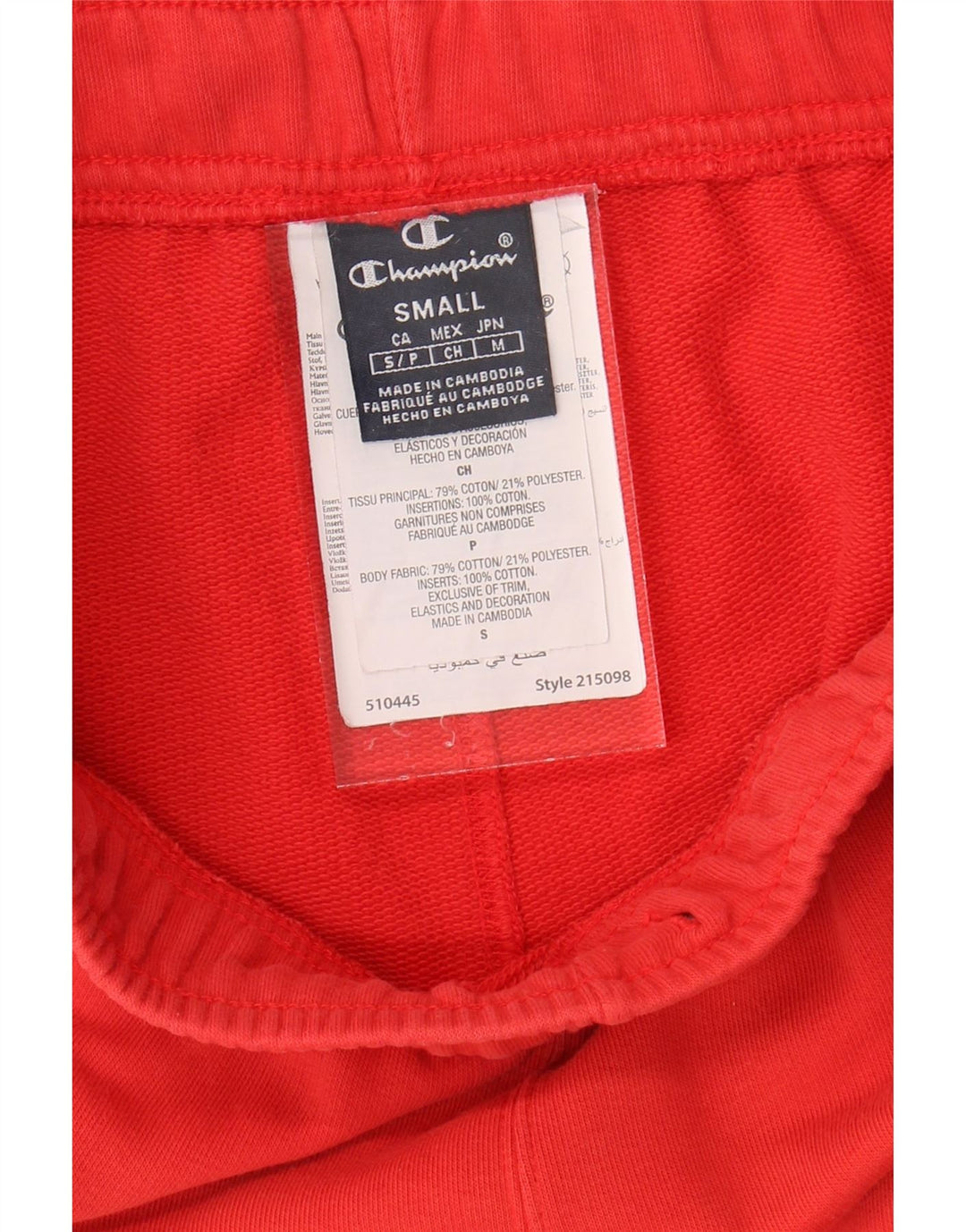 CHAMPION Mens Graphic Sport Shorts Small  Red Cotton Vintage Champion and Second-Hand Champion from Messina Hembry 