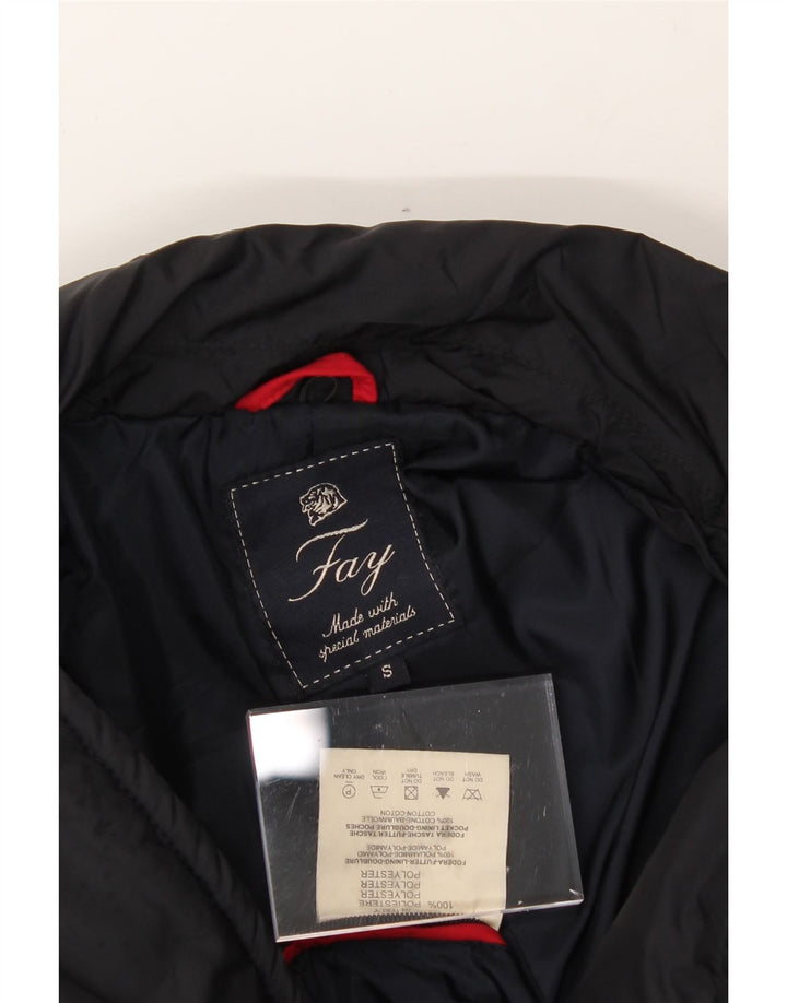 FAY Mens Padded Coat UK 36 Small Black Polyester Vintage Fay and Second-Hand Fay from Messina Hembry 