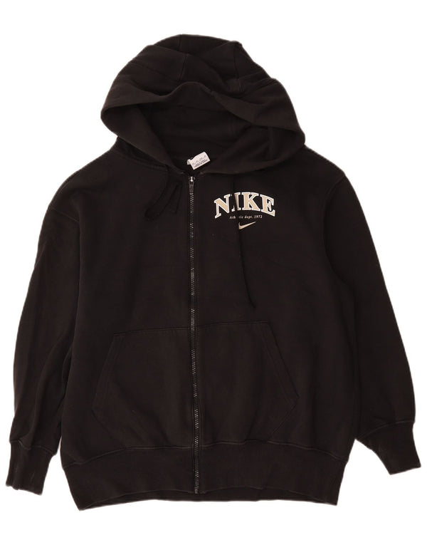 Nike Herren Graphic Loose Fit Zip Hoodie Pullover XS Schwarz Baumwolle