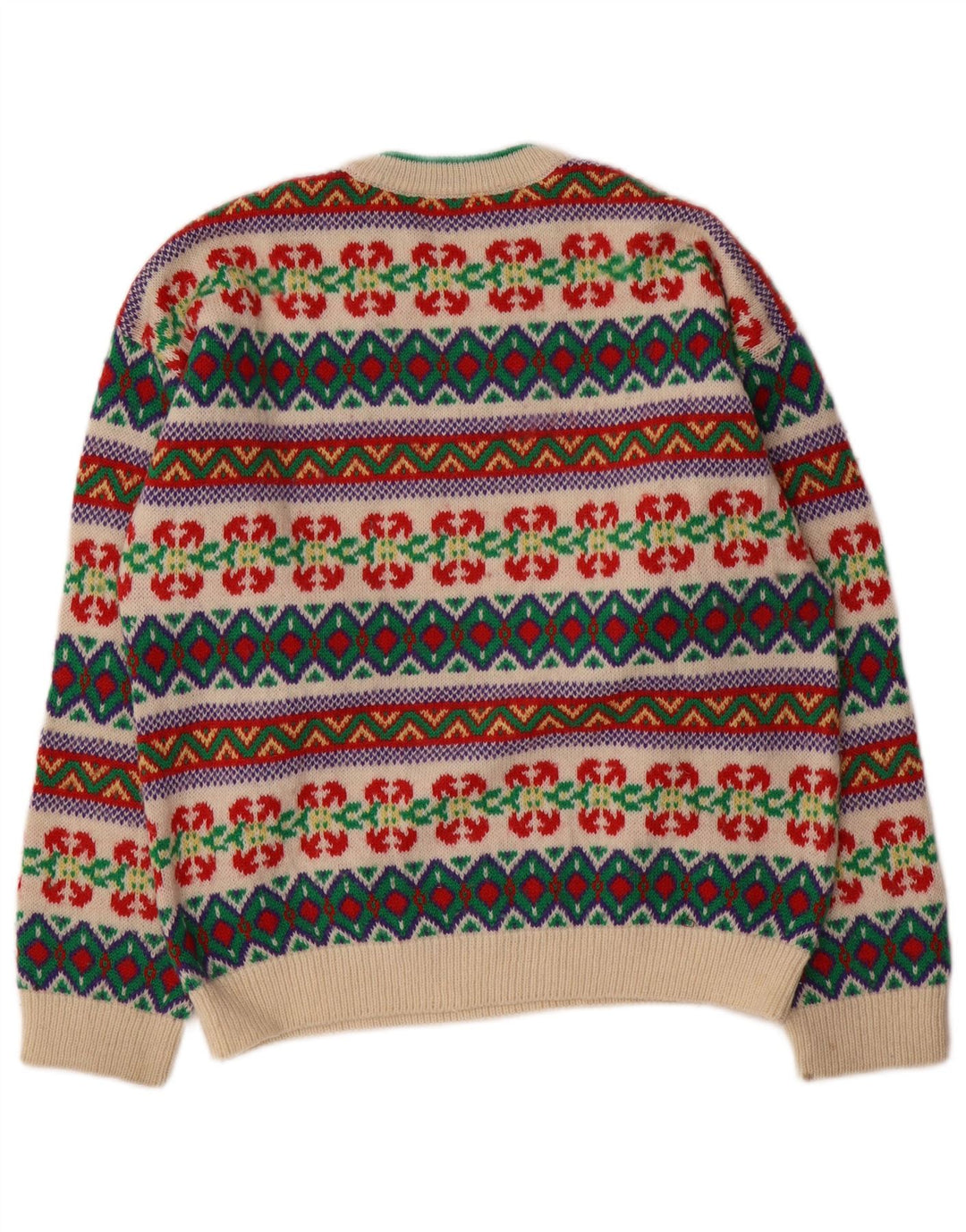 STEFANEL Jungen-Pullover mit Rundhalsausschnitt, 13–14 Jahre, mehrfarbig, Fair Isle