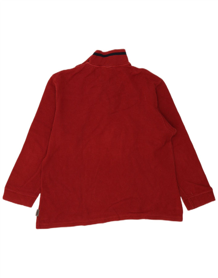 Adidas Herren-Sweatshirt mit Reißverschluss am Hals, Mittelrot