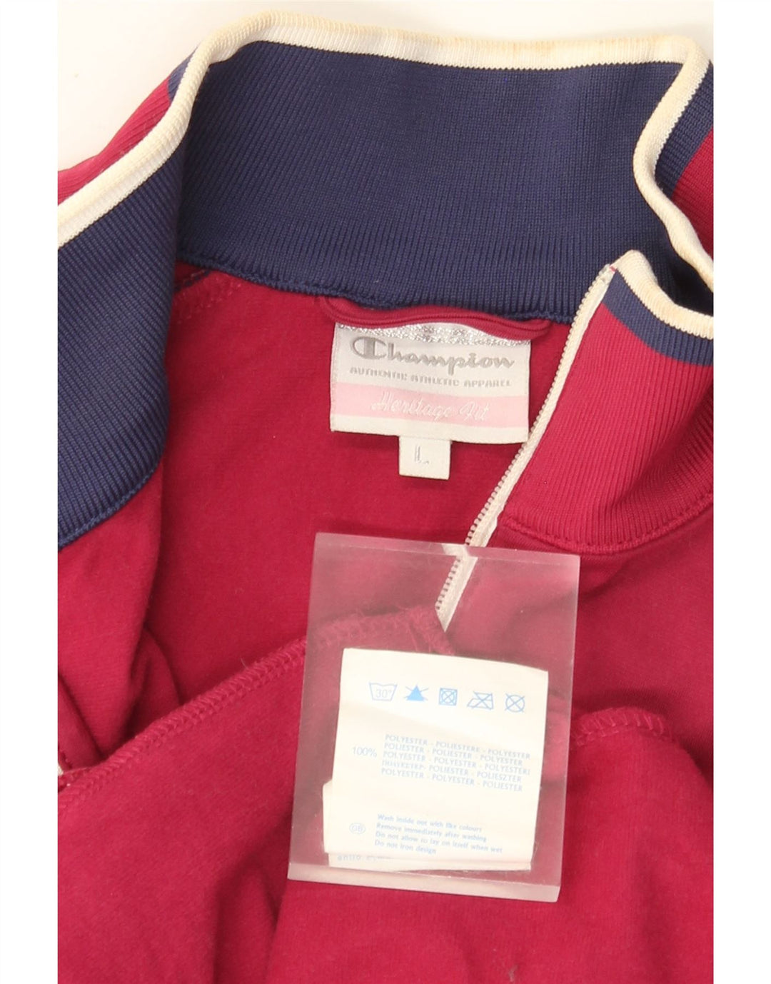 CHAMPION Womens Heritage Fit Trainingsanzug Top Jacke UK 14 Large Rot