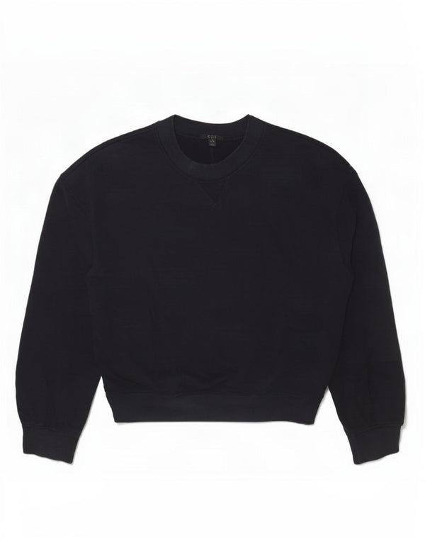 Cos Damen-Sweatshirt-Pullover in Übergröße, Gr. 10, Größe S, Schwarz, Baumwolle