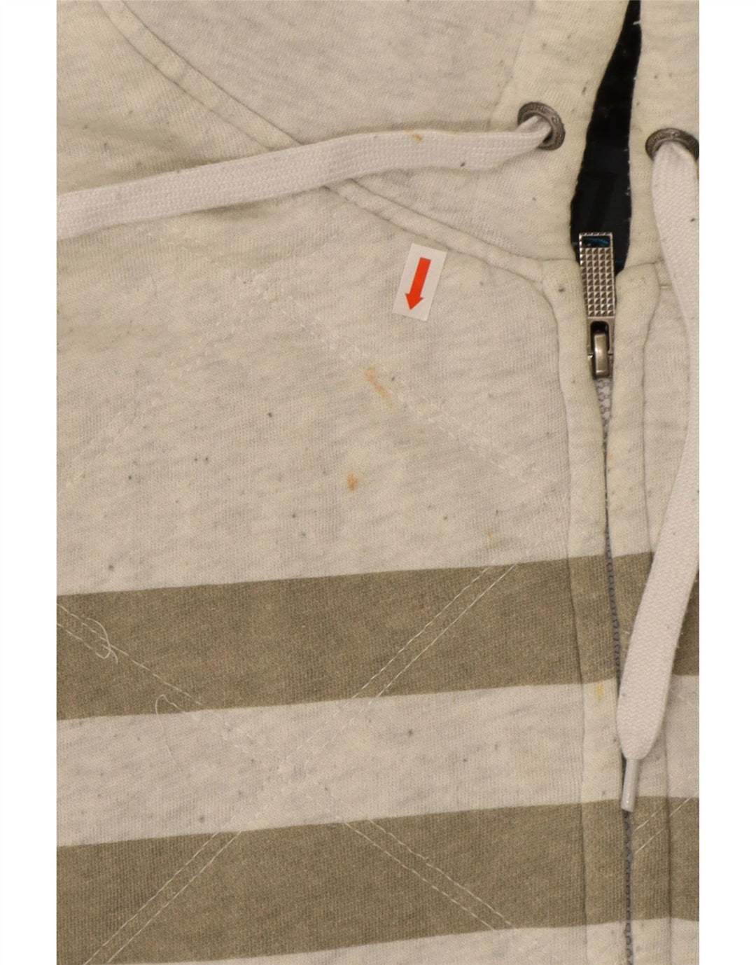 Rip Curl Herren-Kapuzenpullover mit Reißverschluss, mittelgrau, gestreift, Baumwolle