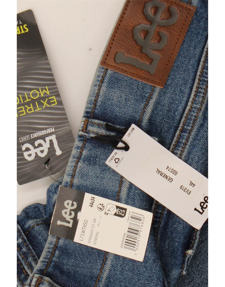Lee Herren Straight Tapered Jeans W44 L34 Blaue Baumwolle