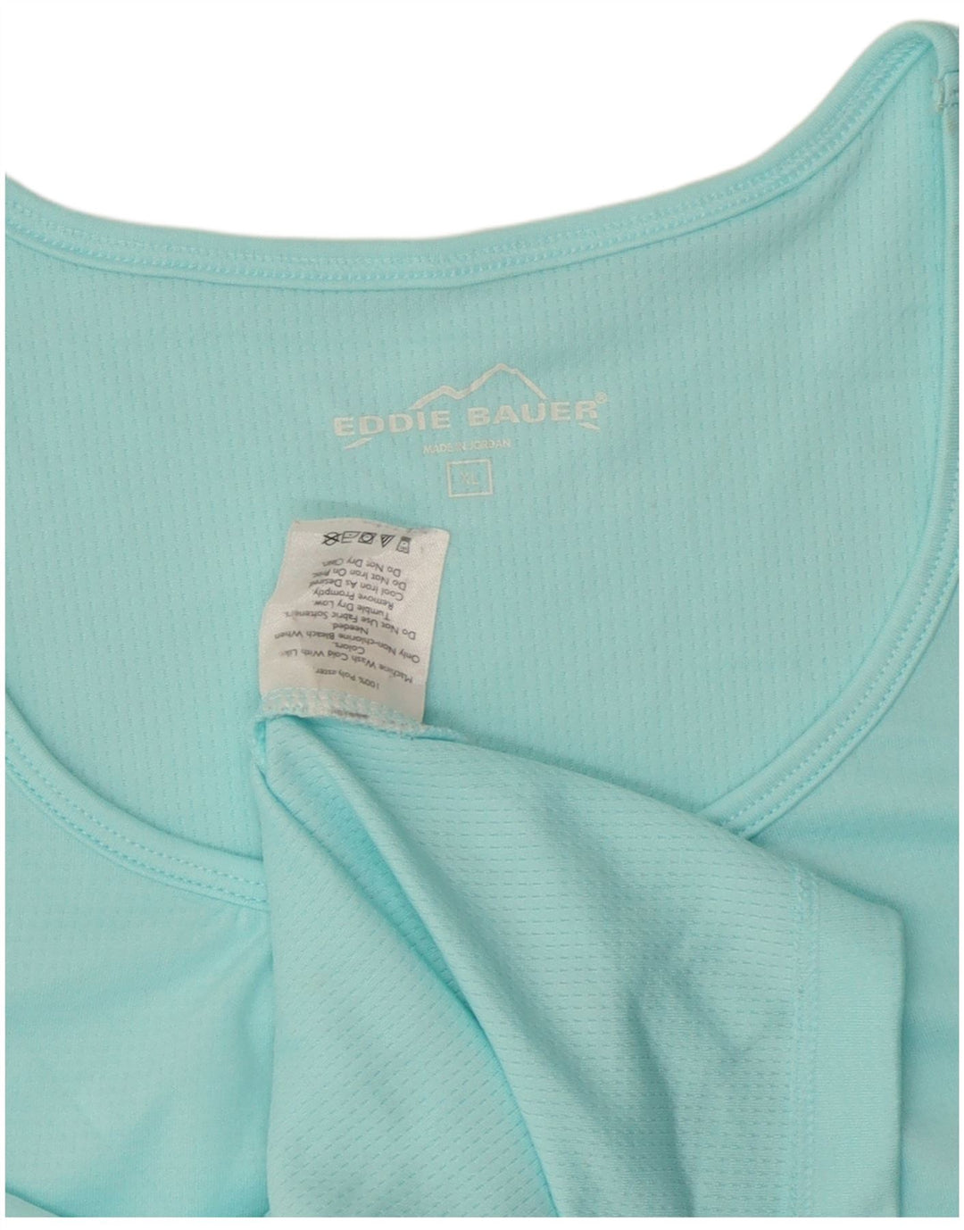 EDDIE BAUER Damen T-Shirt Top UK 18 XL Blau Polyester