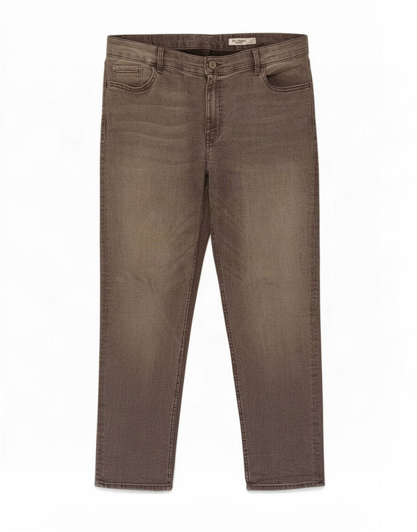 Topshop Damen The Sienna Straight Jeans UK 16 Large W36 L29 Graue Baumwolle