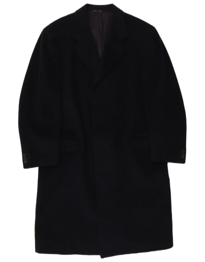 Canali Herrenmantel IT 54 2XL Marineblaue Wolle Klassisch