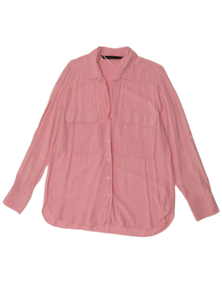 Zara Damen Hemd UK 16 Large Pink