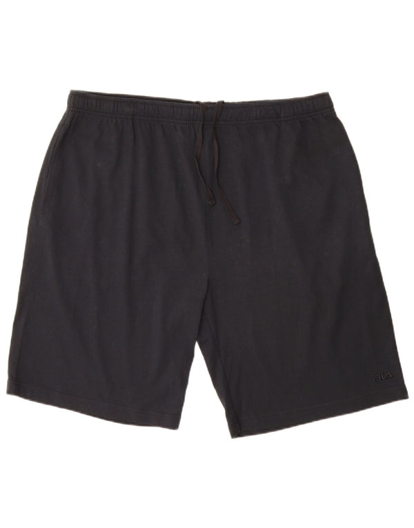 Fila Herren Sport Shorts 2XL Navy Blau Baumwolle