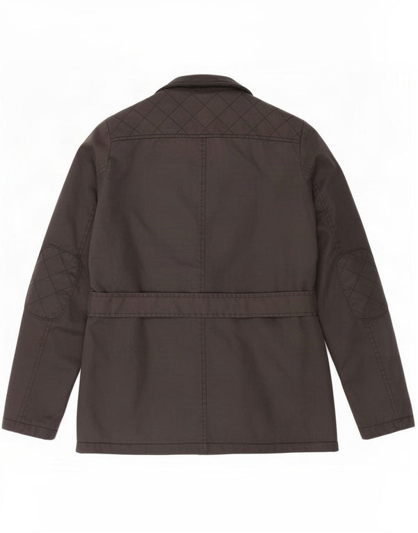 Fat Face Womens Oversized Waxed Cotton Jacket UK 10 Small Grey