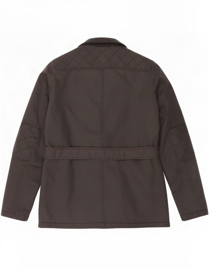 Fat Face Damen-Oversize-Jacke aus gewachster Baumwolle, Gr. 10, Größe S, Grau