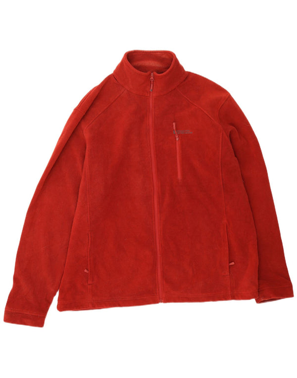 Mountain Warehouse Herren-Fleecejacke, UK 46 3XL, rotes Polyester