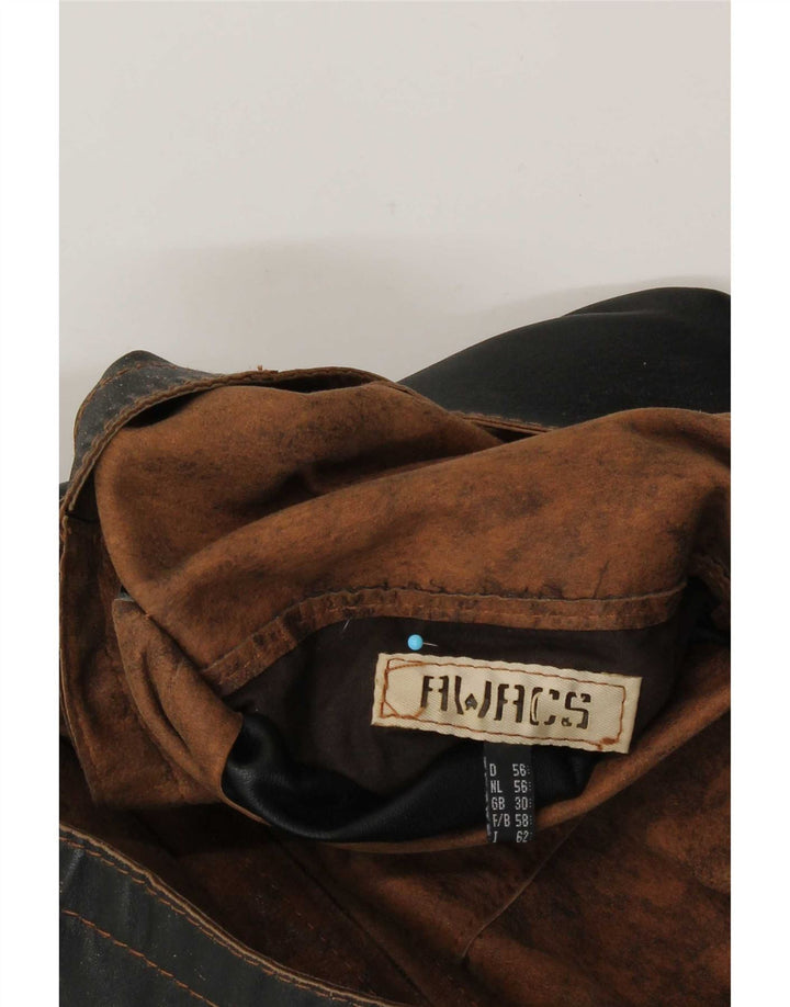 Vintage Herren Wende-Lederjacke EU 56 3XL Braun