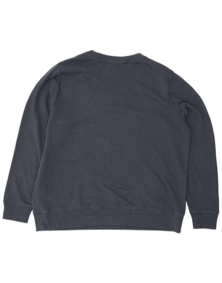 Marks & Spencer Damen Grafik-Sweatshirt-Pullover UK 16 Large Marineblau