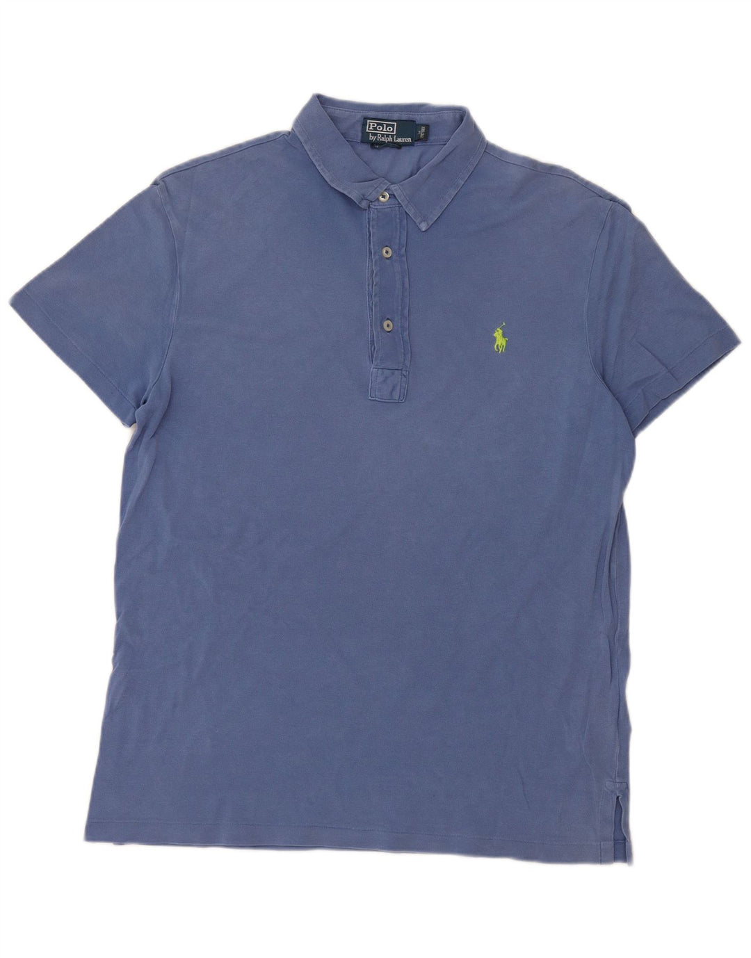 POLO RALPH LAUREN Herren-Poloshirt aus mittelblauer Baumwolle