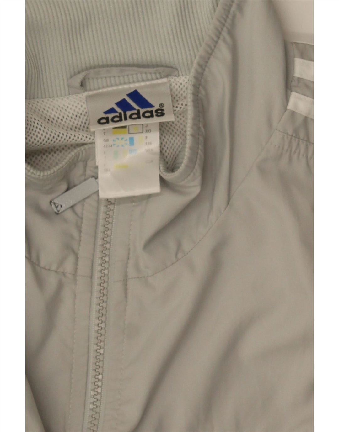 Adidas Herren Trainingsanzug Top Jacke UK 42/44 Large Grau Polyester