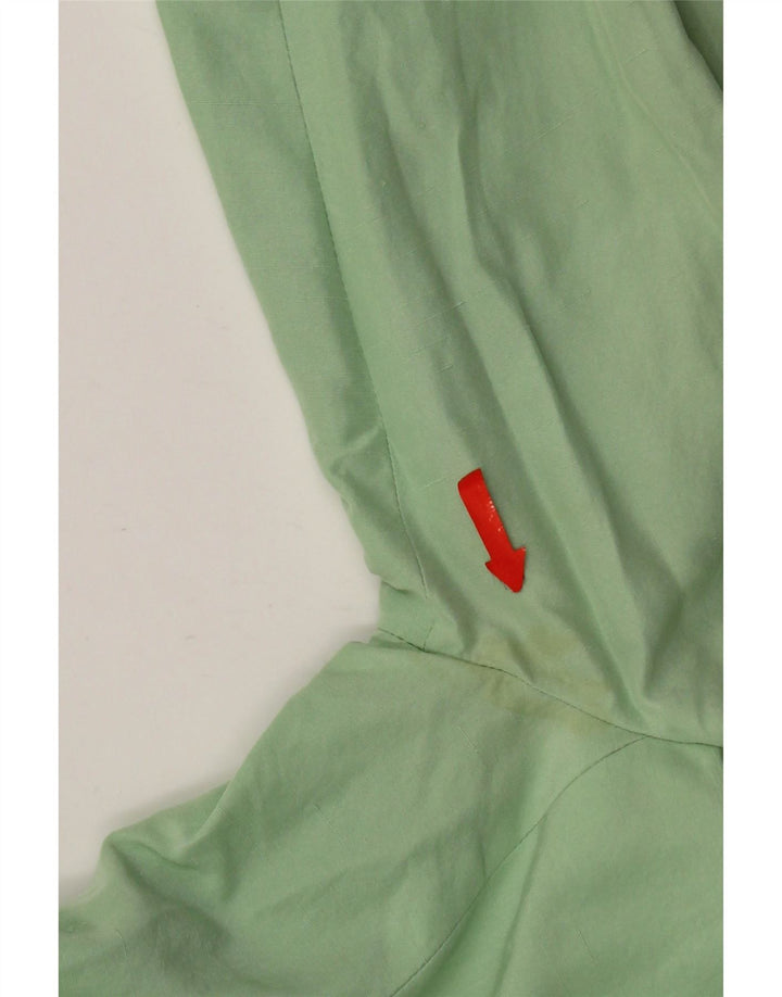 Max Mara Damen-Blazerjacke mit 1 Knopf, UK 14, mittelgrüne Seide