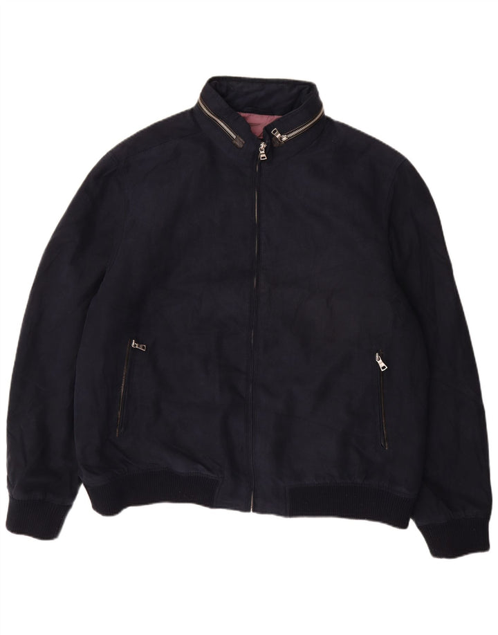 Vintage Herren Bomberjacke UK 44 2XL Marineblau
