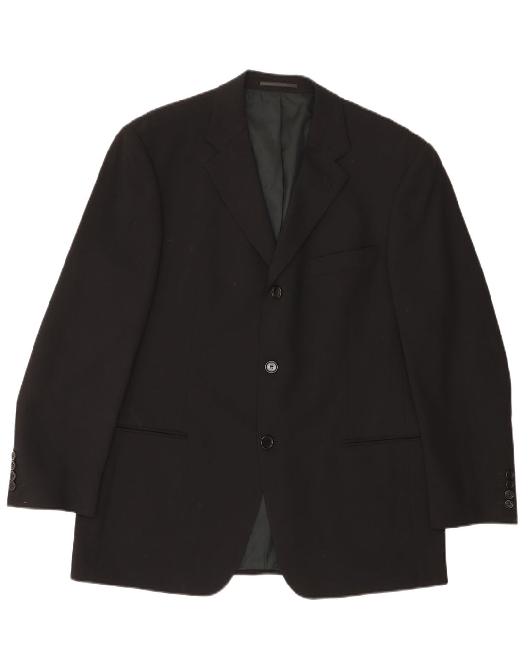 HUGO BOSS Herren-Blazer mit 3 Knöpfen, UK 38, Mittelschwarz, Schurwolle