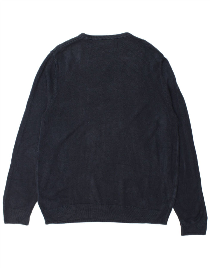 Marks & Spencer Herren-Pullover mit Rundhalsausschnitt, groß, Marineblau, Acryl