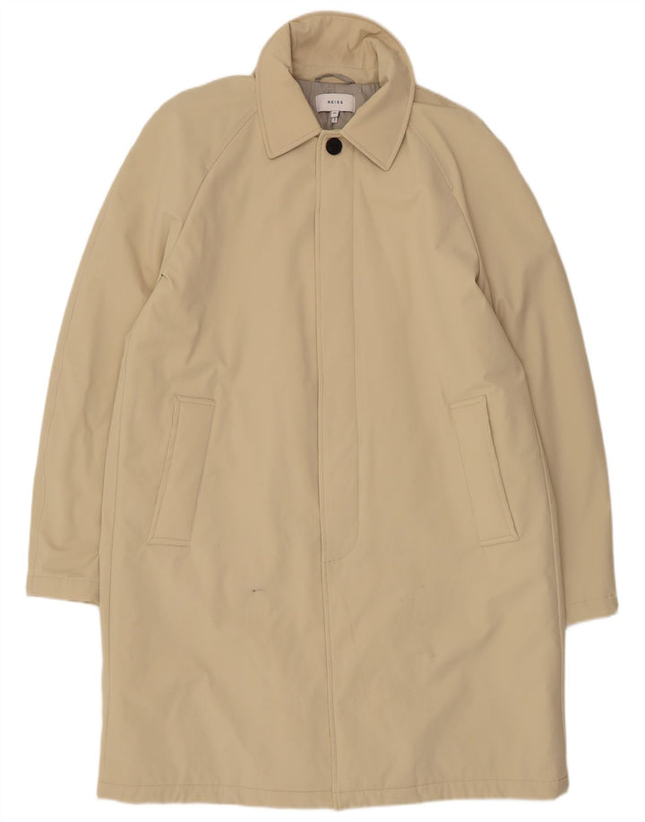 Reiss Herrenmantel UK 42 XL Beige Polyamid