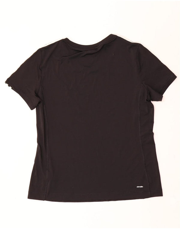 Adidas Damen Climalite T-Shirt Top UK 20/22 XL Schwarz Polyester