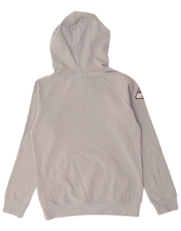 Kappa Womens Graphic Hoodie Pullover UK 14 Mittelgraue Baumwolle