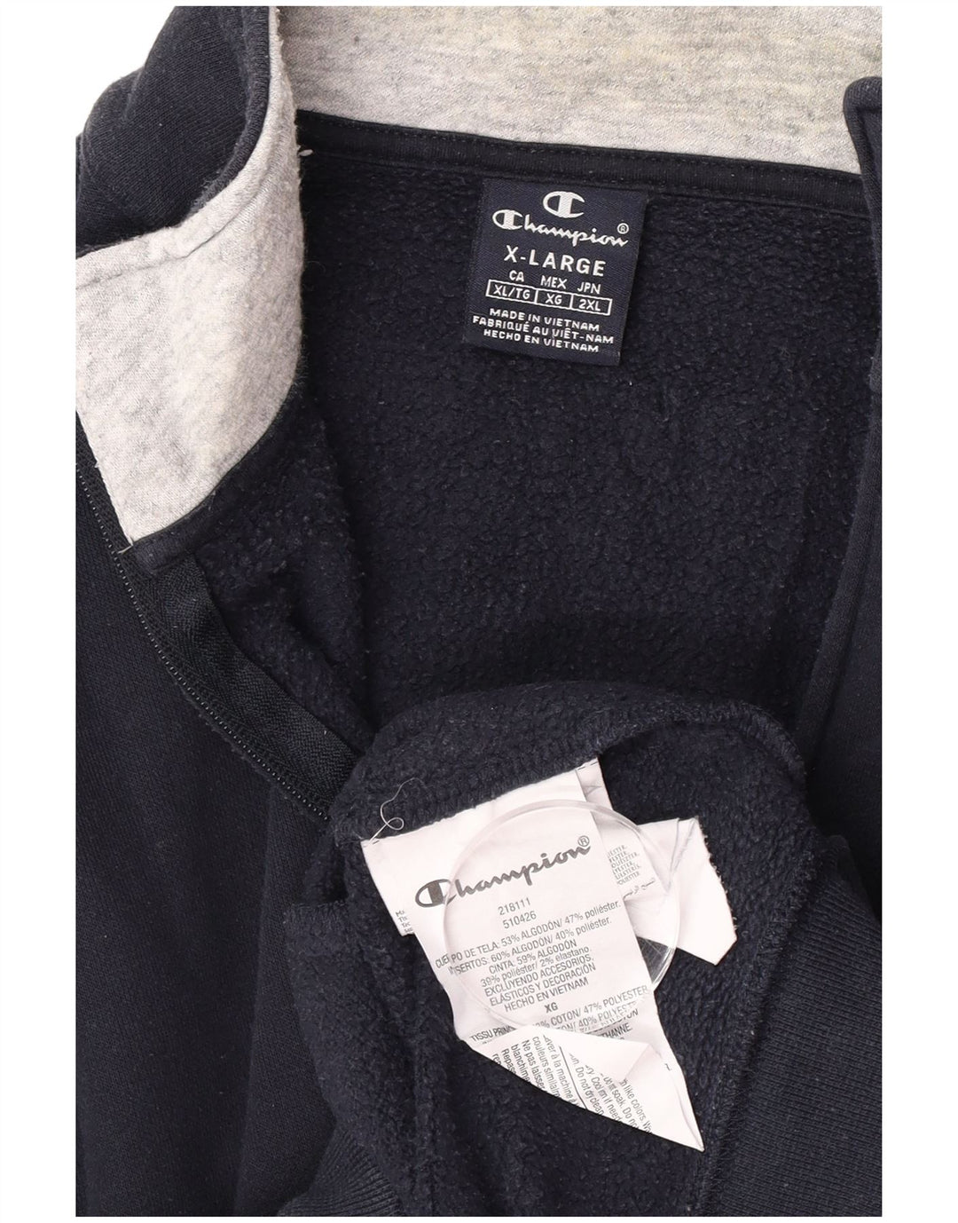 Champion Herren-Trainingsanzugoberteil, XL, Marineblau, Baumwolle