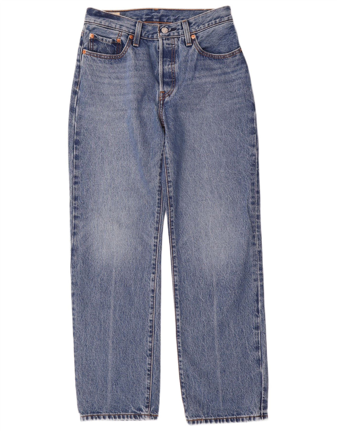 Levi's Damen 501 Straight Jeans W26 L30 Blau Baumwolle 90er Jahre